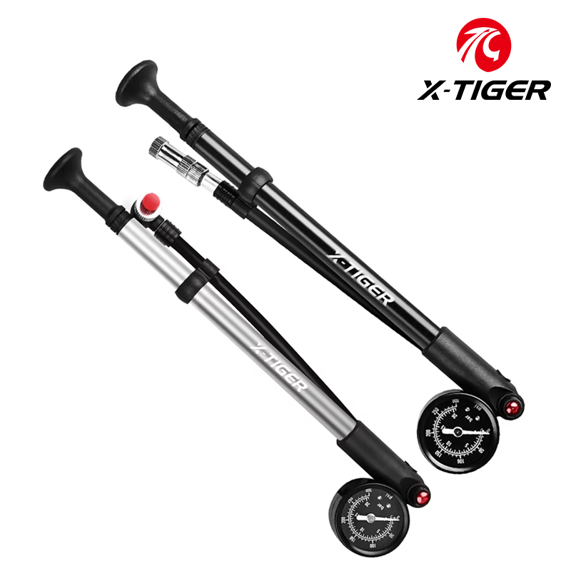 게이지가있는 X-TIGER 300psi 자전거 공기 펌 - Mtb Fork Air 리뷰 및 가격