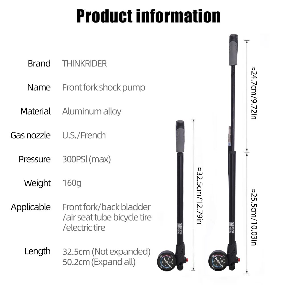 ThinkRider 포크 및 리어 서스펜션 충격 흡수  - Mtb Fork Air 리뷰 및 가격